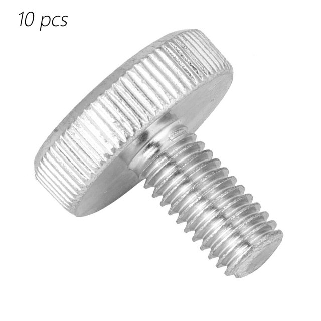 Vis à Pouce en Acier au Carbone, 10 Pcs M8 Vis à Pouce Plaquée Zinc Vis à Tête Moletée Conception à l'Épreuve du Futur