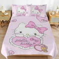 thumbnail image 3 of Cute Hello Kitty Bedding Sets for Girl Women Twin Size Comforter Set 3pcs Comforter Sets 1 Comforter Cover And 2 Pillowcases, 3 of 5