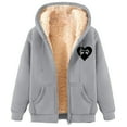 thumbnail image 2 of Otvok Womens Sherpa Jacket Fuzzy Zip Up Hoodie Oversized Fleece Jackets Fluffy Coat with Pockets, 2 of 6
