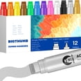 thumbnail image 1 of Marcadores de pintura acrílica BIGTHUMB Jumbo con punta de 15 mm, 12 colores, 1 of 6