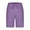 Purple, variant on Horkkom Linen Shorts for Men Casual Drawstring Solid Color Shorts Summer Loose Beach Shorts with Pockets