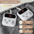 thumbnail image 5 of GARVEE Oversized Heated Blanket 100"X94" Cal King Dual Control Electric Blanket with 10 Heating Level & 1-10 Hour Auto Off,Machine Washable,Grey, 5 of 8