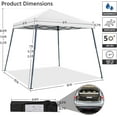 thumbnail image 3 of HYJY Pop Up Canopy, 10x10 Slant Leg Easy Outdoor Canopy Tent, Folding Portable Instant Shelter Tent with Backpack for Garden/Camping/Party, 10x10 Base 8x8 Top, White, 3 of 16