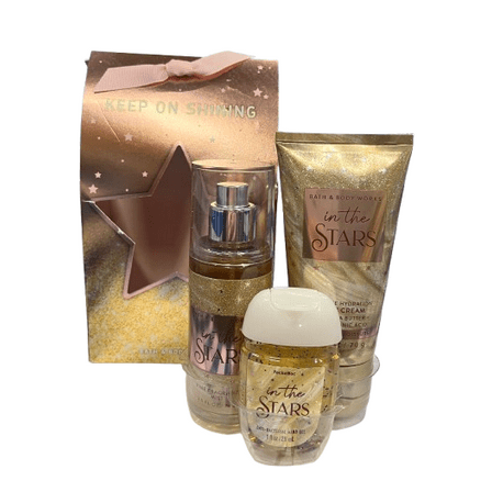 Bath and Body Works In The Stars Mini Gift Set Trio, Fragrance Mist, Body Cream and Hand Gel, Travel Size - Packaging May Vary