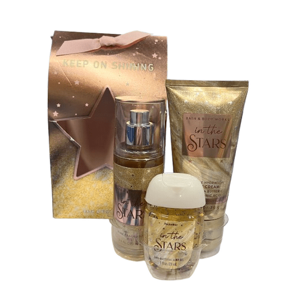 Bath and Body Works In The Stars Mini Gift Set Trio, Fragrance Mist, Body Cream and Hand Gel, Travel Size - Packaging May Vary