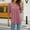Pink, variant on 3/4 Sleeve Tee Shirts for Women Notch V Neck Top Solid Color Dressy Casual Blouses Pullover T Shirt Tops Tunic Cheap