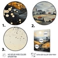 thumbnail image 3 of Designart "Countryside Misty Morning Collage II" Landscape & Nature Floater Framed Canvas Print, 3 of 7
