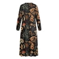 thumbnail image 5 of Xoenoiee Mushroom Leaves Print Nightgown Womens Loose Fit Sleepwear Long House Dress Full Length Sleep Shirts Moomoo Dresses Housecoat, 4XL, 5 of 7