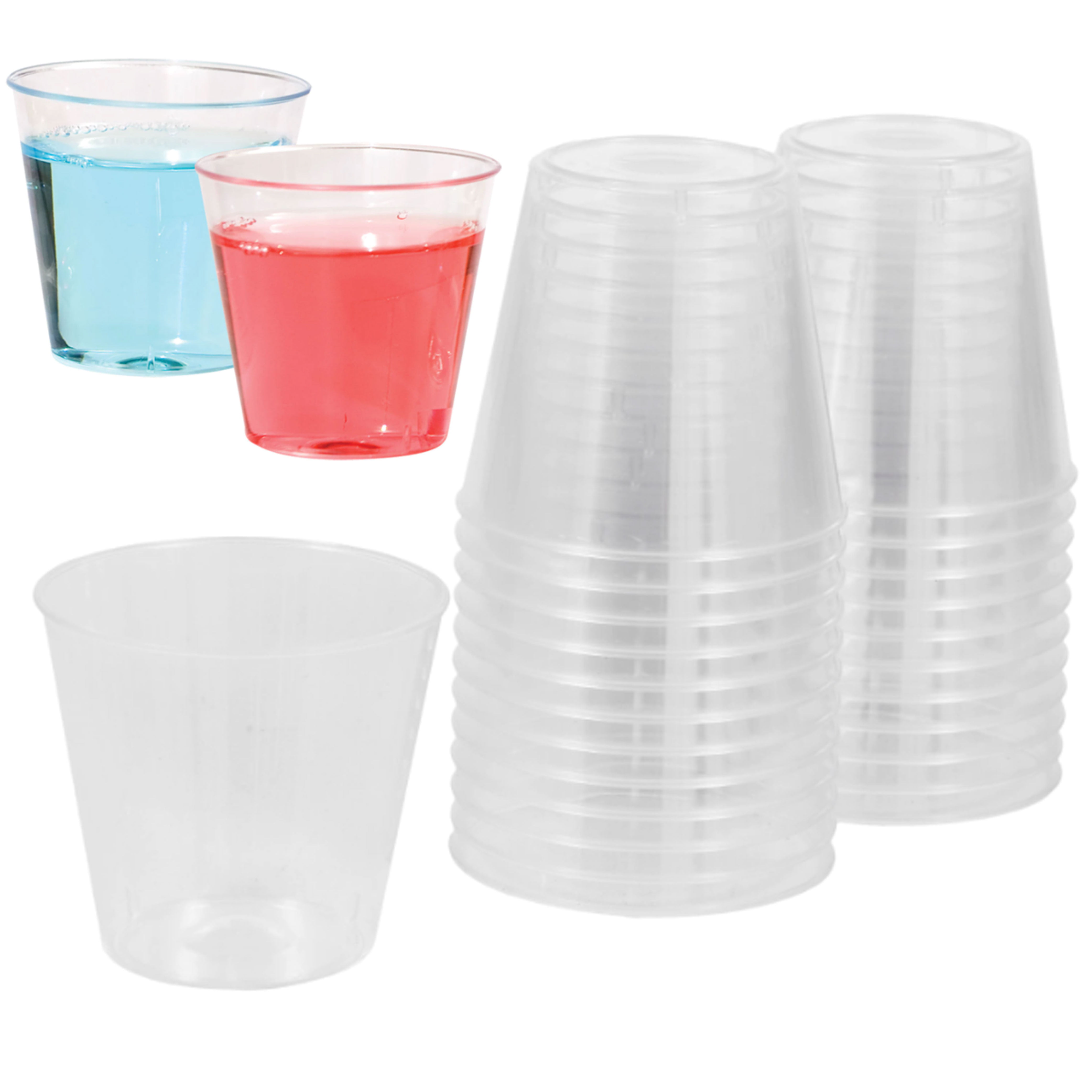 1 oz Disposable CLEAR PLASTIC Shot GLASSES Party Wedding TABLEWARE SALE 