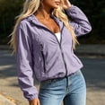 thumbnail image 6 of breaise Women Lightweight Zip Up Athletic Jacket Windproof Sun Protection Jackets Drawstring Workout Outdoor Coats, 6 of 7