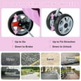 thumbnail image 6 of YRLLENSDAN 4 Wheels Dog Strollers Pet Strollers Cat Strollers with Cup Holder & Removable Liner Waterproof Doggy Stroller for Small Medium Dogs, Pink, 6 of 7