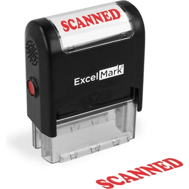 ExcelMark 42A1539WEB-R, Scanned Self Inking Stamps, Rubber Stamps, Ink Stamp, Red Ink, 1 Pack