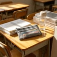 thumbnail image 7 of Pencil Case, Large Capacity Zipper Stationery Pouch for Office and Daily Carry, Gray, 7 of 7