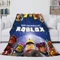 thumbnail image 2 of Manta de franela ROBLOX de 150x220CM, cubierta gruesa, suave y cálida, amigable con la piel, para sofá familiar, resistente al desgaste y duradera, 2 of 4
