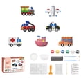 thumbnail image 2 of Kit de pintura de yeso Jadeshay para niños 7 figuras 6 botes de pintura 1 pincel, 2 of 7