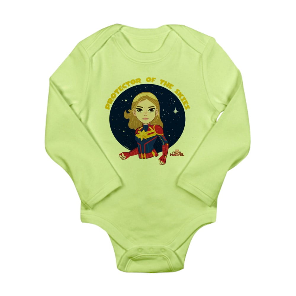 captain marvel baby onesie
