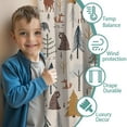 thumbnail image 3 of Blackout Kids Curtains,Beige Christmas Forest Animal Pattern Childrens Insulated Curtains Set Of 2,Bedroom Essentials,Toddler Room Decor 42"x54", 3 of 5
