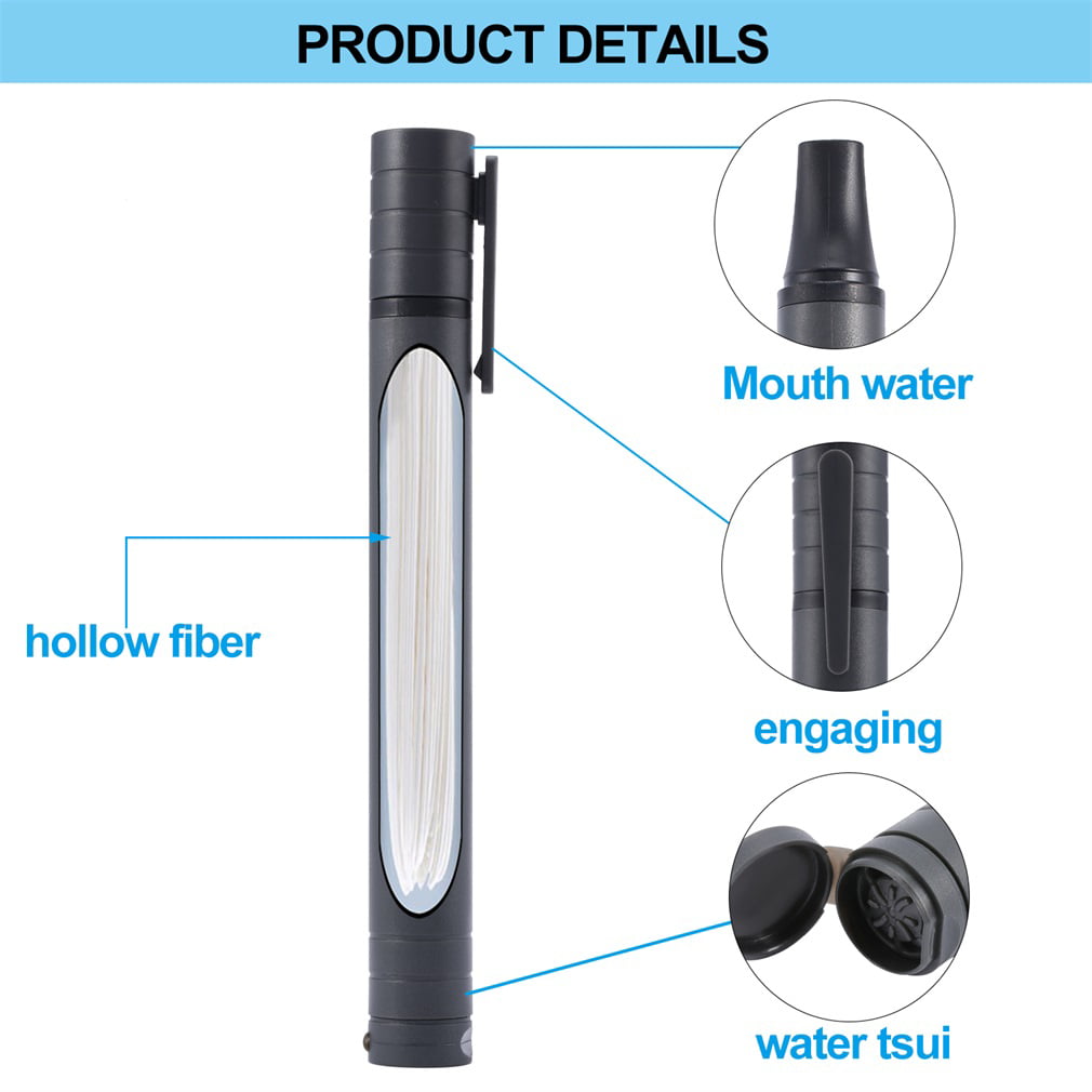 Angusshop Black Water Purification Filtered Pen UF Hollow Fiber Membrane Removing Waterborne Replacement Pre-Filter
