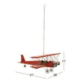 thumbnail image 4 of DecMode Vitange Metal Hanging Red Airplane Wall Décor, 28"W x 11"H, 4 of 11