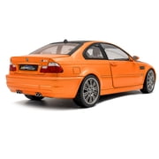 2000 BMW E46 M3 Solido Works Orange Metallic with Matt Black Hood and Carbon Top 1/18 Diecast Model Car by Solido