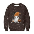 thumbnail image 5 of Sriper Halloween Clothes for Women, Ghost Pumpkin Graphic Shiny Sweatshirt, Spooky Trendy Pullover, Tunic Tops, Winter Hiking Clothes, Soft & Warm Fabric Cute Sudaderas Para Mujer Brown 2X, 5 of 8