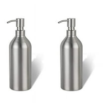 2X Soap Dispenser Stainless Steel Bottle Countertop Pump Hand Lotion Liquid Dispenser for Kitchen & Bathroom