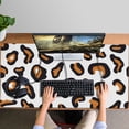 thumbnail image 4 of Long Mouse Pads for Desk,Black and Orange Of Leopard Print Desk Mats on Top Of Desks, Desk Mouse Pad Extra Large with 3mm Non-Slip Base and Stitched Edge for Gaming,Office,Work,Home 47.3"x23.6", 4 of 6