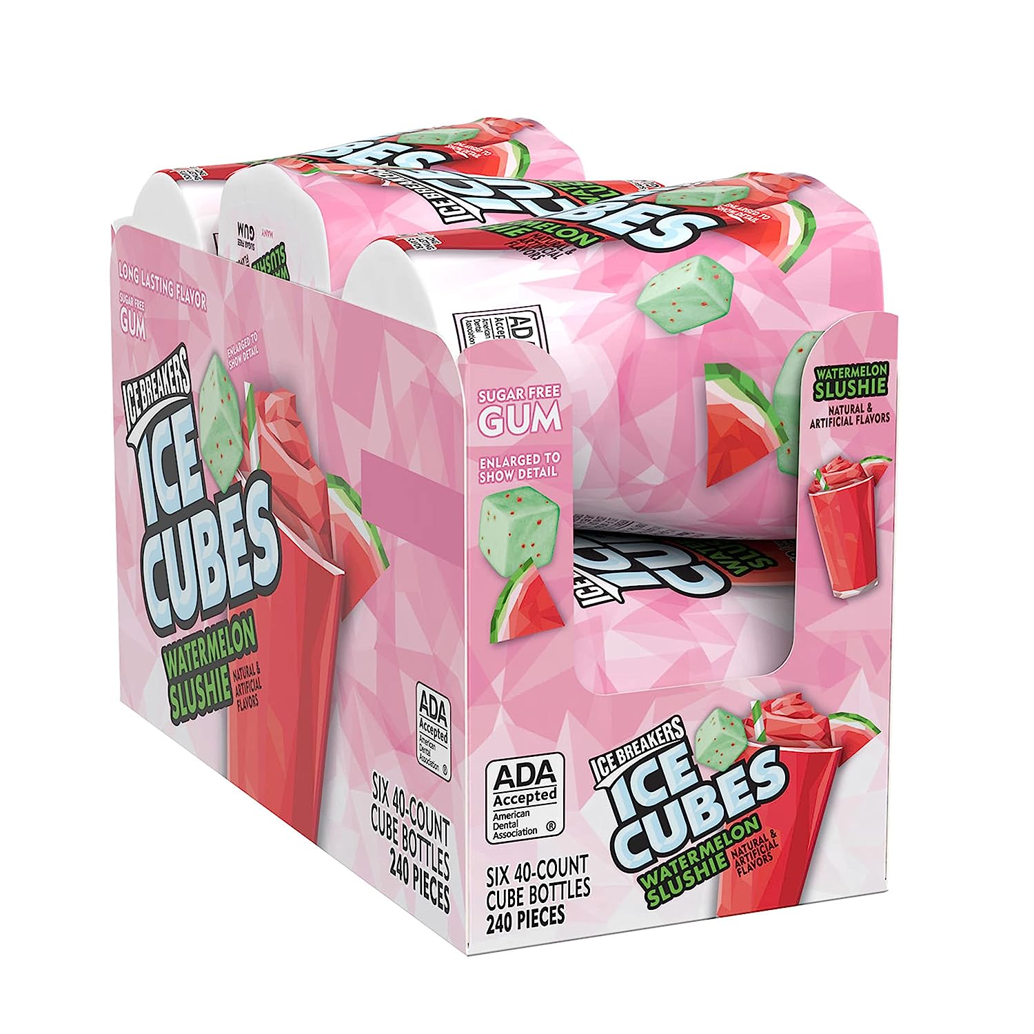 ICE BREAKERS ICE CUBES Watermelon Slushie Flavored, Made with Xylitol