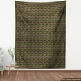 thumbnail image 4 of Ambesonne Leafy Pattern Fabric by the Yard Upholstery, Leaves Motif Pattern, 1 Yard, Pale Olive Green Plum, 4 of 5