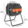 thumbnail image 3 of Outsunny Outdoor Dual Chamber 360° Rotating Composter 43 Gallon Orange, 3 of 10