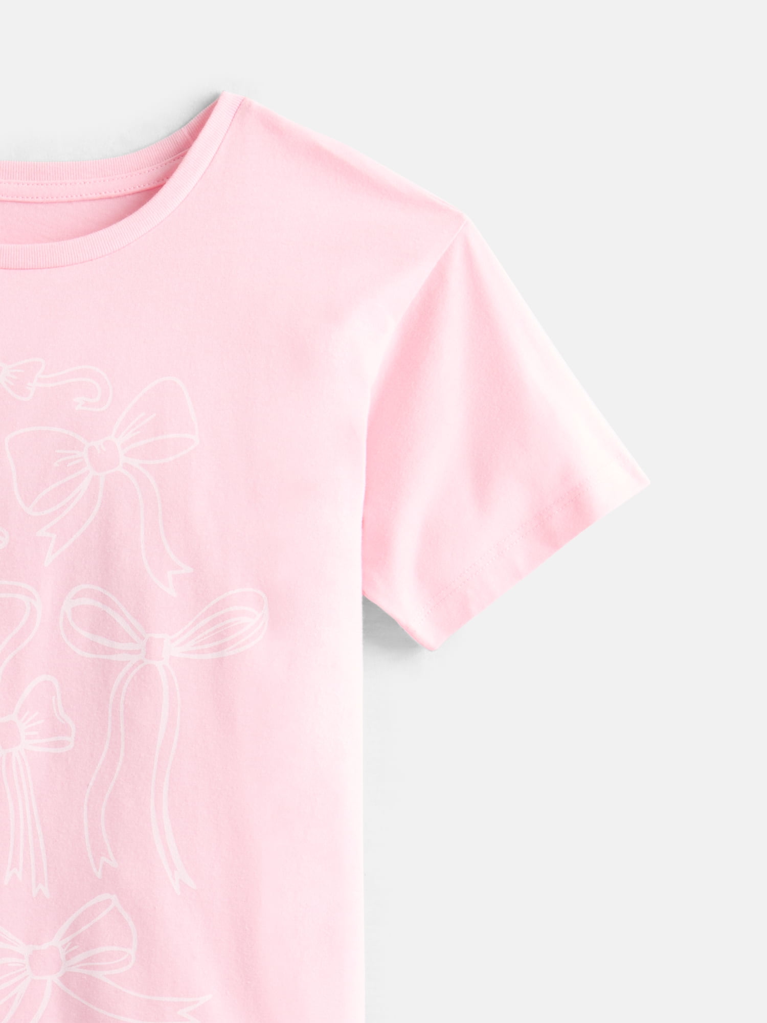Wonder Nation Girls Doodle Coquette Graphic Tee, Sizes 4-18