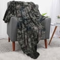 thumbnail image 2 of Double-Sided Faux Fur Throw Blanket - Plush Velvety Soft Material - Luxury Softness & Warmt Gunmetal 50 x 60 Inch, 2 of 7
