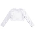 thumbnail image 6 of vastwit Flower Girl Bolero Shrug Open Front Long Sleeve Cardigan Wedding Princess Dress Cover Up Top White 14, 6 of 7