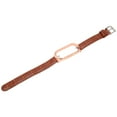 thumbnail image 3 of Bracelet de Remplacement, Installation Facile Montre Bracelet Connexion Sans Couture Moderne PU Cadre de Protection en Cuir Réglable pour les Hommes Femmes pour la Randonnée Noir, Argent Noir, Noir, 3 of 8