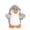 Grey, variant on Brown Penguin Chenille Hand Towel, Cute Absorbent Towel for Home Use