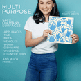 thumbnail image 3 of LOLA Swedish Dishcloths for Kitchen XL, 30 Sheet Roll w/ Hook, Blue Floral, 100% Biodegradable, Reusable Washable Paper Towel Cleaning Cloths, 11" x 10" Sheet, No Odor, Washing Dishes, Absorbent, 3 of 7