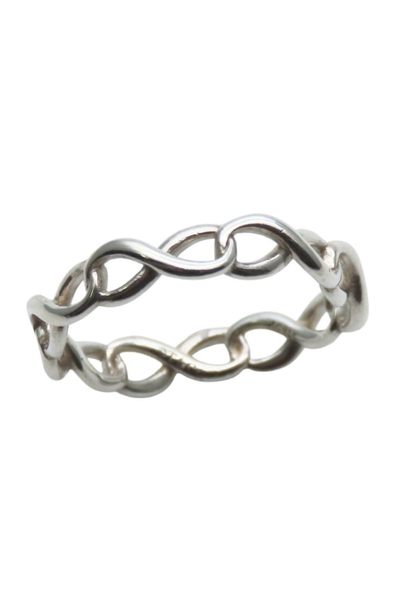 Pre-Owned Tiffany & Co. Infinity Ring, SV925, approximately 1.29g, Silver, Women's (Good)