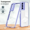 thumbnail image 3 of SaniMore for Samsung Galaxy S23 Case Slim Transparent [Never-Yellowing], Rugged PC & TPU Bumpers Cover Built-in Detachable Lens Protector Shockproof Protective Shell, Purple, 3 of 8