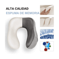 thumbnail image 4 of Cómodo Almohada De Viaje Bloosom  Espuma De Memoria Cojín Para Cuello, Gris, 4 of 5