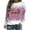 #1-Pink, variant on Patlollav Womens Winter Tops Printed Loose T-Shirt Round Neck Long Sleeve Blouse