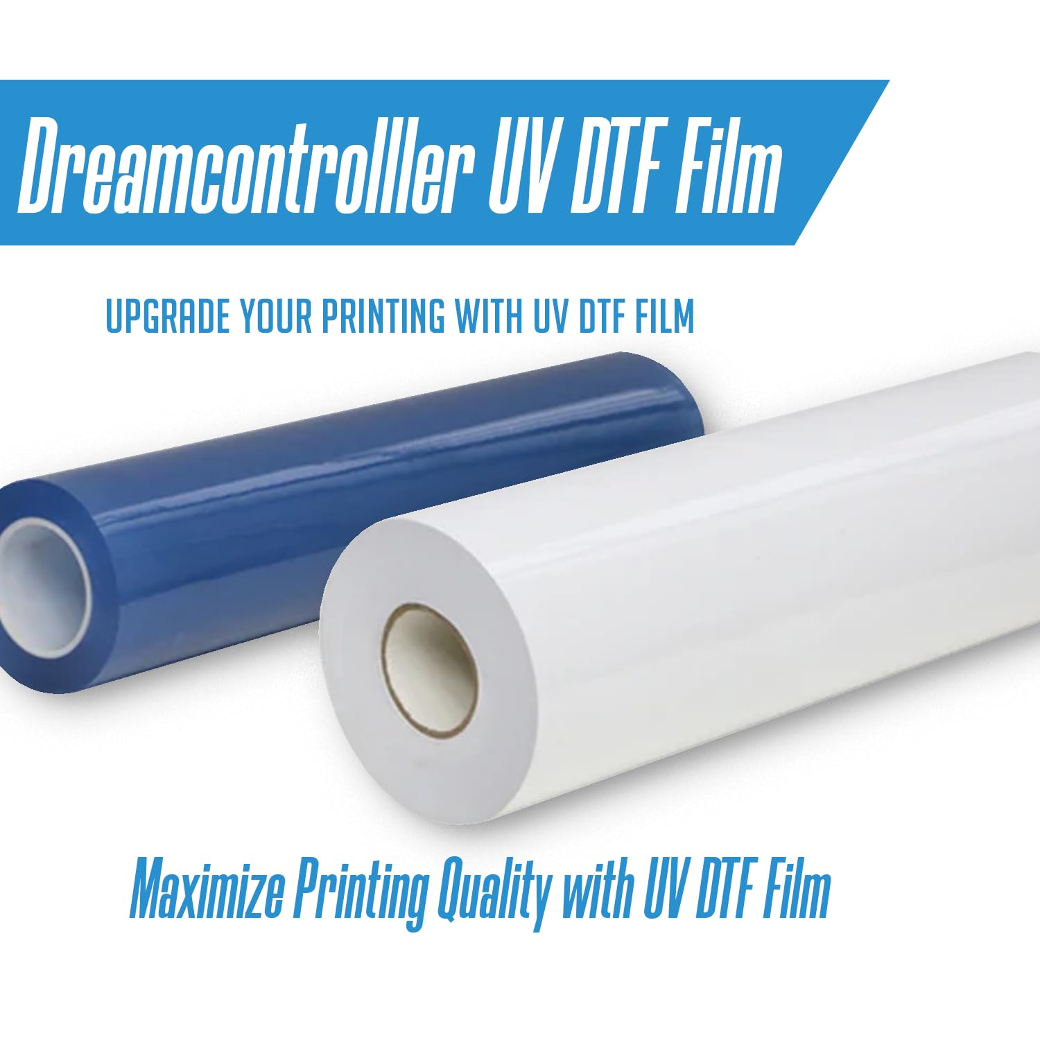 DreamController DTF Transfer Film Roll 12" x 328' - Premium Matte Direct to Film Transfer Film, 75µm Thickness, Ideal for T-Shirts & Fabrics, Smart Peel Technology, Durable & HQ
