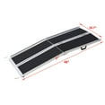 thumbnail image 2 of wheel chair ramp 4ft ,aluminium threhold ramp,Portable and Foldable, 600 Pound Capacity, Non-Skid Surface, Two Separate Pieces, for Home, Steps, Stairs, Doorways, 2 of 8