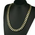 thumbnail image 4 of Silver Gold Black Stainless Steel Cuban Link Chain Necklace for Men Jewelry, 4 of 5