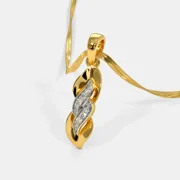 SILBERO INDIA "Modern Elegance: The Adriot Pendant - Diamonds in 18Kt Yellow Gold