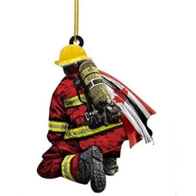 Árbol de Navidad decoración del hogar 2D acrílico creativo fuego periférico coche colgante bombero adorno colgante