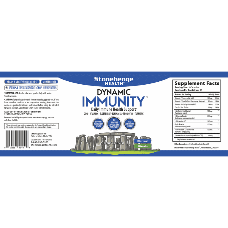 Stonehenge Health Dynamic Immunity: Immune Boost with Zinc