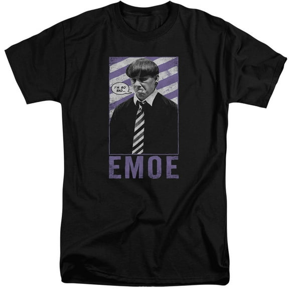 Three Stooges Emoe S/S Adult Tall Black
