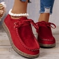 thumbnail image 5 of YOUYEDIAN Flat Shoes for Women Spring Fall Dressy Loafers Slip on Non Slip Casual Walking Shoes Office Closed Toe Orthopedic Shoes (Red), 5 of 7