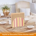 thumbnail image 6 of Yayeee Napkin Holder for Table Kitchen Paper Tissue Organization, Pink and Yellow Striped Pattern, 6 of 8
