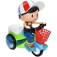 thumbnail image 1 of Mini coche de acrobacias para niños, juguete de triciclo eléctrico, bicicleta de tres ruedas con rotación de 360 ​​grados con efectos de luz musical, regalo para niños (niño), 1 of 5